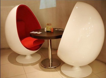 Кресло яйцо напольное OVALIA CHAIR (Белое)
