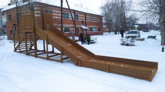 Зимняя горка "IgraGrad Snow Fox Start", скат 4 м
