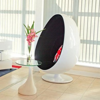 Кресло яйцо напольное OVALIA CHAIR (Белое)